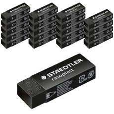 STAEDTLER 施德樓 Rasoplast 黑色橡皮擦 526 B20-9, 混合顏色, 20入