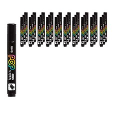 JAVAPEN POP 方頭麥克筆, 黑色, 48入, 48個