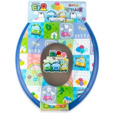 Tayo 印花孩童子母馬桶蓋, 藍色, 1組