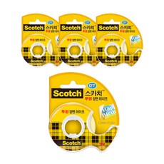 3M Scotch雙面膠帶膠台 137 12mm*11.4m, 透明度, 4件