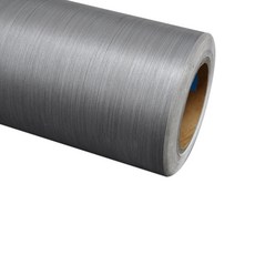 데코리아 에어프리 간편접착식 금속메탈시트지, MS737헤어라인라이트실버, 123 x 500 cm