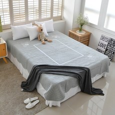 BLEDIK HOME 簡約造型床墊毯, 灰色的