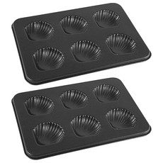 E-Home 烤盤 6口翻蓋平底鍋 迷你烤箱 黑色, 2件