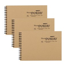 藝術與設計素描本 牛皮紙 105g 50張, A5 (148 x 210 毫米), 3片