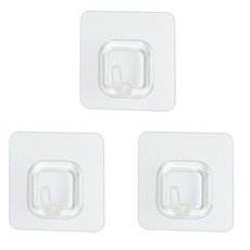 deHUb 黏貼式迷你掛鉤 R型, 單一顏色, 3個