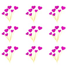 Toktok派對模型派對旗 愛心派對旗 裝飾 6種, 類型2, 9套