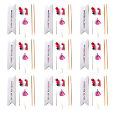 閃亮派對 造型派對旗幟 流蘇派對插牌 裝飾插牌, TYPE1, 9入