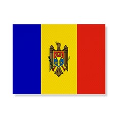 Little Hiker NationalFlag 帆布印刷畫框 橫式 A3 NO125 摩爾多瓦
