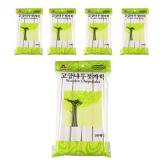 블룸엣홈 일회용 자작나무 젓가락 종이, 50개입, 5개