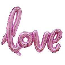 WOW PARTY KOREA LOVE造型氣球, 粉色的, 2件
