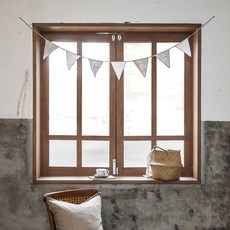 하우밍 모노 삼각플래그 가랜드 8p, 혼합 색상