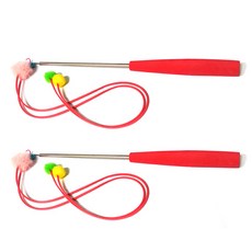 Healing Time 圓球3段逗貓棒 NH-0169, 隨機發貨, 2個