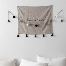 하우밍 허니 태슬폼폼 가랜드 4p, 혼합 색상