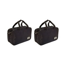 Bycell沐浴包 橫條紋 黑色, 2件