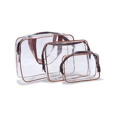 Bycell沐浴包 PVC透明 全棕色, 1套, 棕色