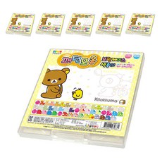 동기오피스 리락쿠마 패턴모음 색종이 보관케이스 B형, 6개입