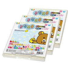 동기오피스 리락쿠마 종합모음 색종이 보관케이스 B형, 3개입