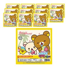 Rilakkuma 同步辦公 獨立包裝雙面彩紙, 20 種顏色, 12件