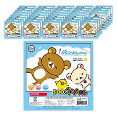 동기오피스 리락쿠마 양면색종이 15매, 30색, 40개입