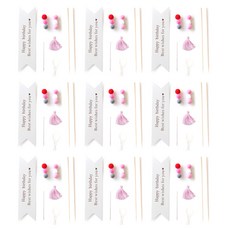 TokTok派對 造型派對旗幟流蘇派對插旗, TYPE2, 9套