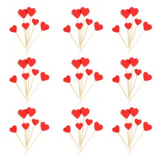 Toktok Party模型派對旗子 愛心派對旗, TYPE1, 9套