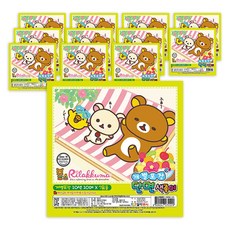 동기오피스 리락쿠마 개별포장 단면색종이, 10색, 840개