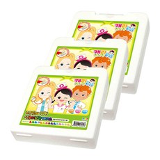 Donggiong Office Carry玩偶朋友們雙面色紙 105張 收納盒 A型, 30 種顏色, 3片