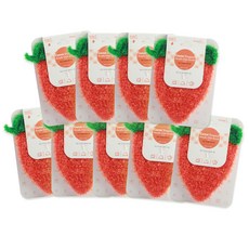 PURE SUNDAY 雙倍尺寸胡蘿蔔壓克力菜瓜布, 1入, 9個