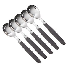 彩色柄兒童湯匙 5入, Choco, 1組