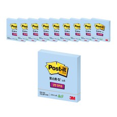 3M Post-it 利貼 強力黏著環保便條紙 SSN 654, 奶油藍, 10個, 90張