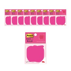 3M Post-it 利貼 強黏性造型便條紙 76 x 76 mm, 蘋果, 45張, 10入