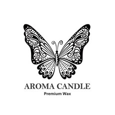 Kanggun Shop蠟燭容器標籤貼紙 蝴蝶透明 3入, 10片