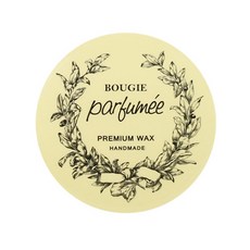 強軍小舖 蠟燭容器標籤貼紙 月桂透明 3入, 10個