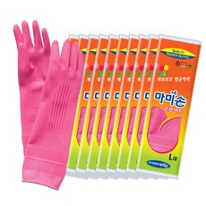 마미손 주름밴드 고무장갑, 대(L), 10개