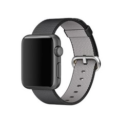 VIEWSEE Apple Watch通用尼龍錶帶 44/42mm錶面適用, 黑色的, （編織尼龍）黑色
