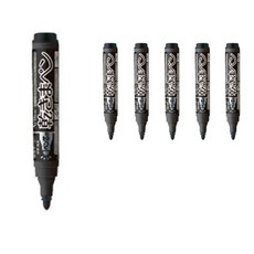 Artline 同步辦公室筆芯型Yuseong Magic K-177N, 黑色的, 6件