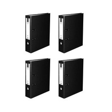 Big Pros 拱形活頁夾 L207 A4 2 孔 7cm 80mm 垂直, 黑色的, 4件