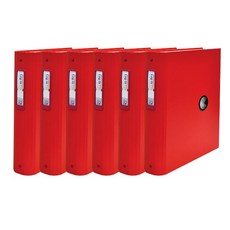 ALPHA 登錄清除文件 AF821-7 A4 40p, 紅色, 6入