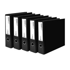 ALPHA 層壓 D 形環 A4 活頁夾 KD303 3 孔 5cm, 黑色, 5入