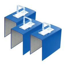 Munhwa Filing System 大容量管夾 B896-7A A4 2孔 15cm 70mm 橫組, 藍色, 3片