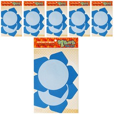 동기오피스 펠트아트지 접착식 2p x 6개, DF-1015 꽃판5(파랑)