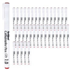 Artline 質感書法筆 1.0mm 12入, 紅色的, 3片