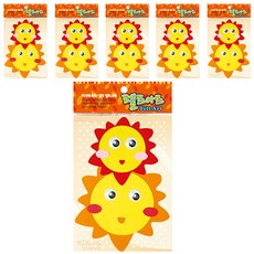 동기오피스 펠트아트지 접착식 2p x 6개, DF-1085 햇님