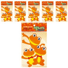 동기오피스 펠트아트지 접착식 3p x 6개, DF-1102 개구리세트(주황)