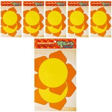 동기오피스 펠트아트지 접착식 2p x 6개, DF-1012 꽃판5(주황)