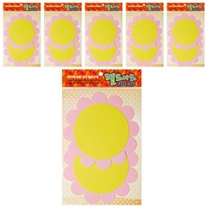 동기오피스 펠트아트지 접착식 2p x 6개, DF-1003 꽃판12(분홍)