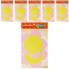 동기오피스 펠트아트지 접착식 2p x 6개, DF-1013 꽃판5(분홍)