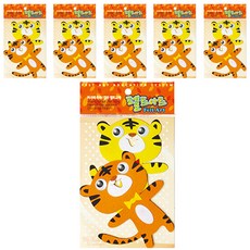 동기오피스 펠트아트지 접착식 2p x 6개, DF-1098 호랑이