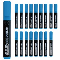 Artline 同步辦公室液體花筆EK660, 淺藍, 18支