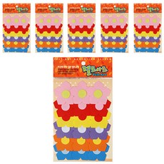 동기오피스 펠트아트지 접착식 18p x 6개, DF-1059 5잎꽃(대)